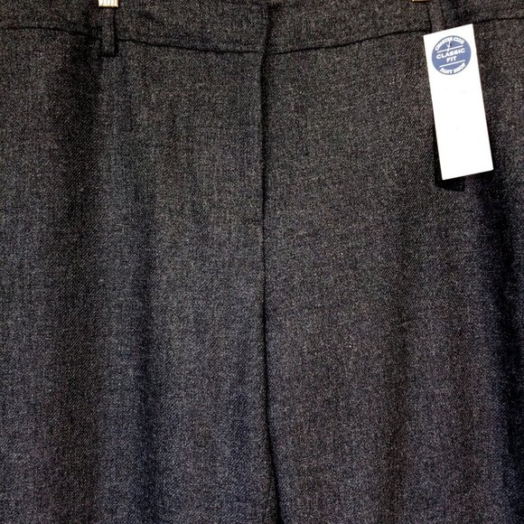 Charter Club Wool Blend Trousers Wms sz 16 Dark Gray Classic Fit Lined NWT - Picture 5 of 11